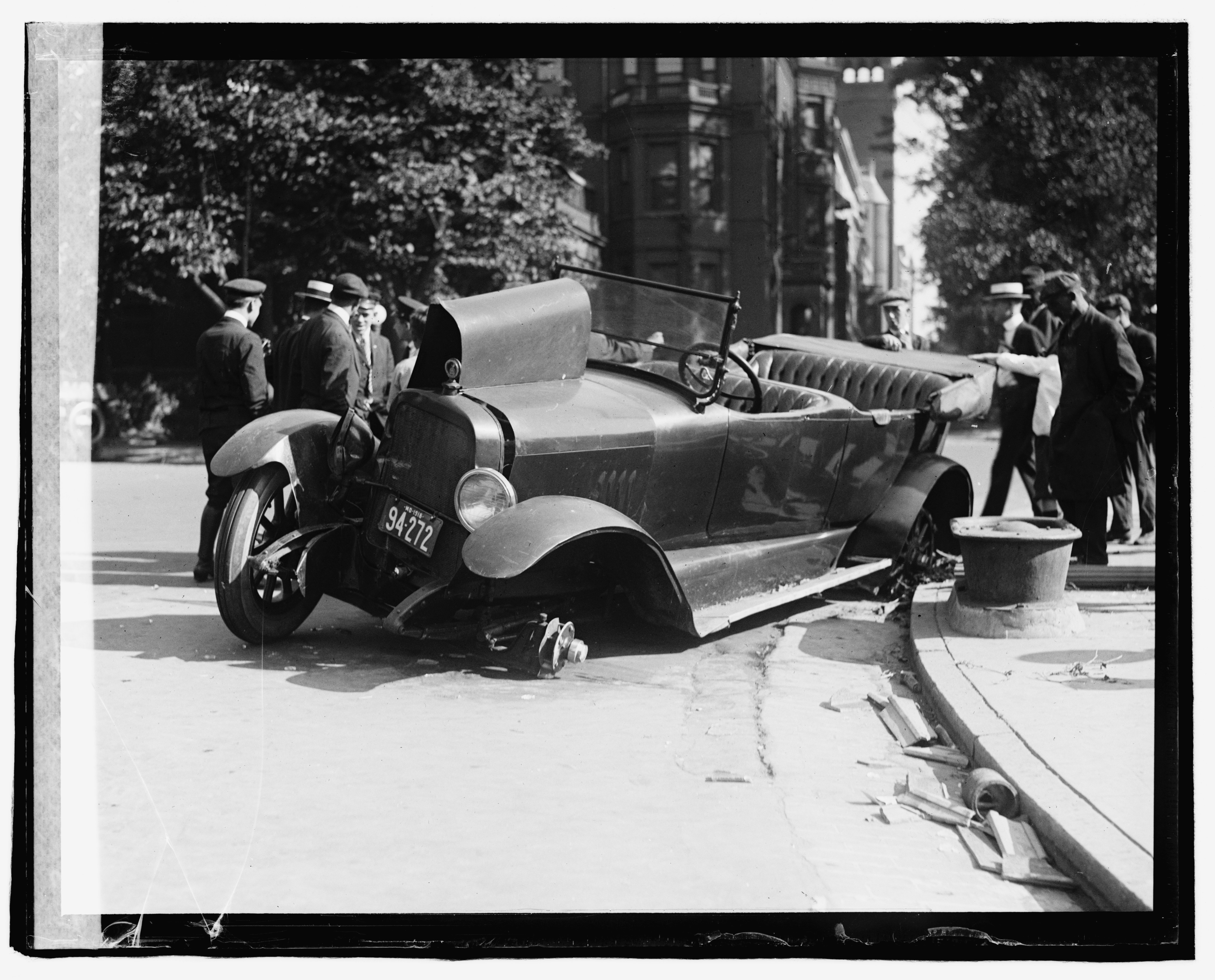 Damaged car after an accident